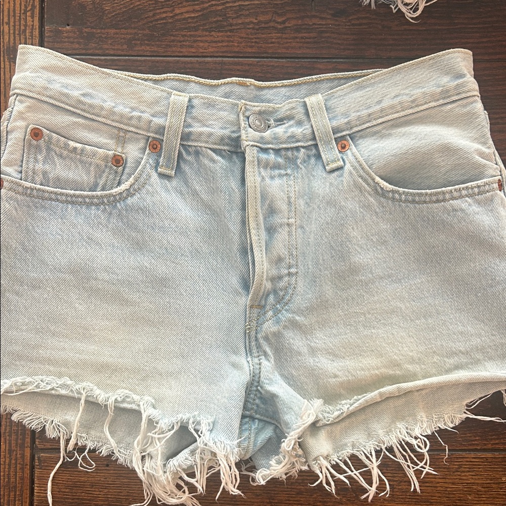 Levi's 501 Light Blue Jean Shorts-27